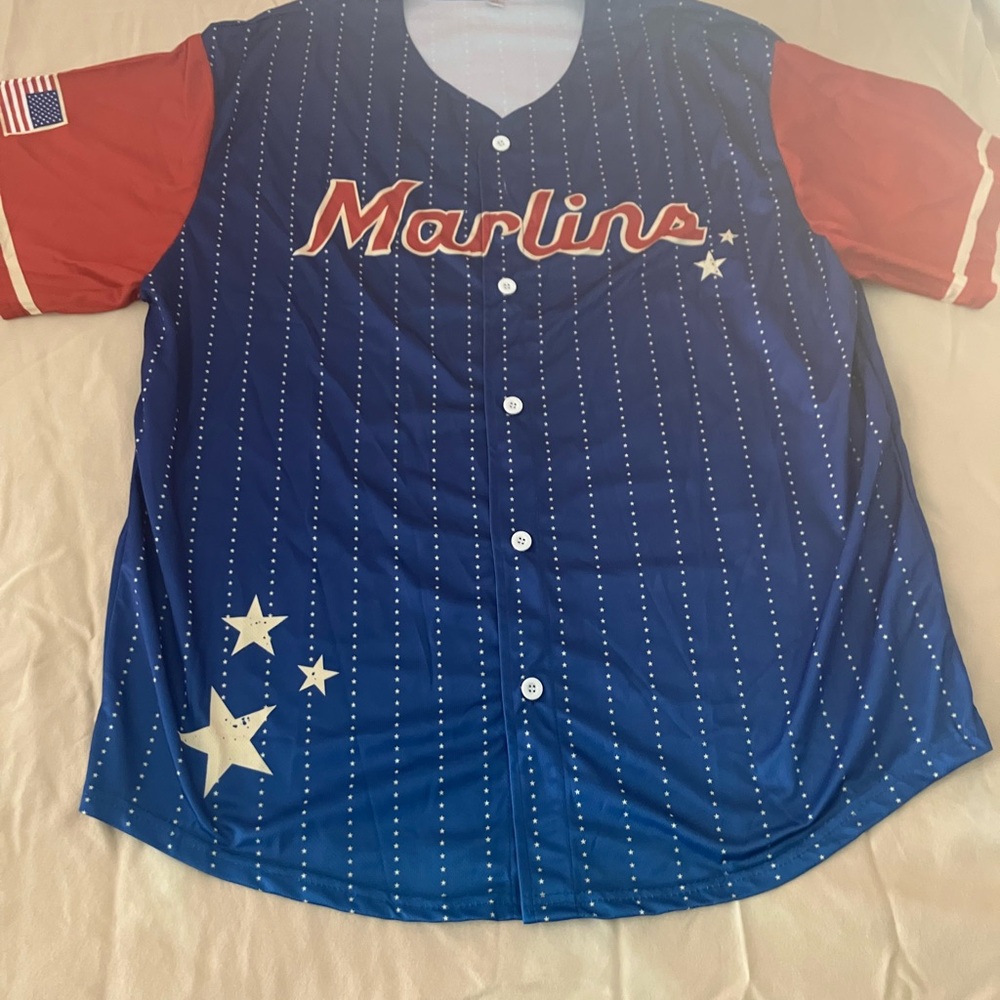 Men’s  Baseball Shirt - Blue and Red